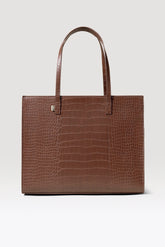 The Large Work Tote in Maple Croc