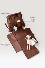 The Ultimate Diaper Backpack in Maple