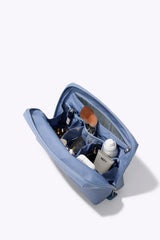 The Large Cosmetic Pouch in Dusty Blue