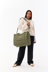 The East To West Tote in Olive