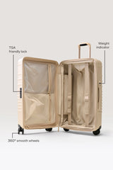 The Medium Check-In Roller in Beige