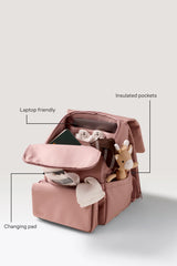 The Ultimate Diaper Backpack in Atlas Pink