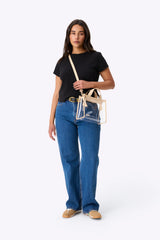 The Stadium Crossbody in Beige