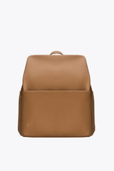 The Everyday Diaper Backpack in Camel Vegan Leather