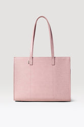 The Work Tote in Atlas Pink Croc