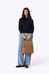 The Everyday Diaper Backpack in Camel Nylon