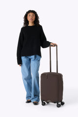 The Hybrid Carry-On Luggage Cover in Espresso