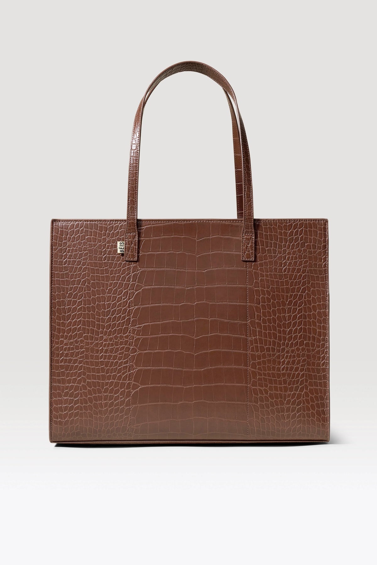 The Large Work Tote in Maple Croc