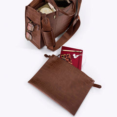 The Work Tote in Maple Croc