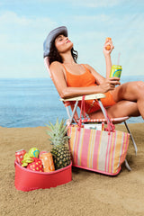 BÉIS x poppi The Cooler Tote in Juicy Stripe