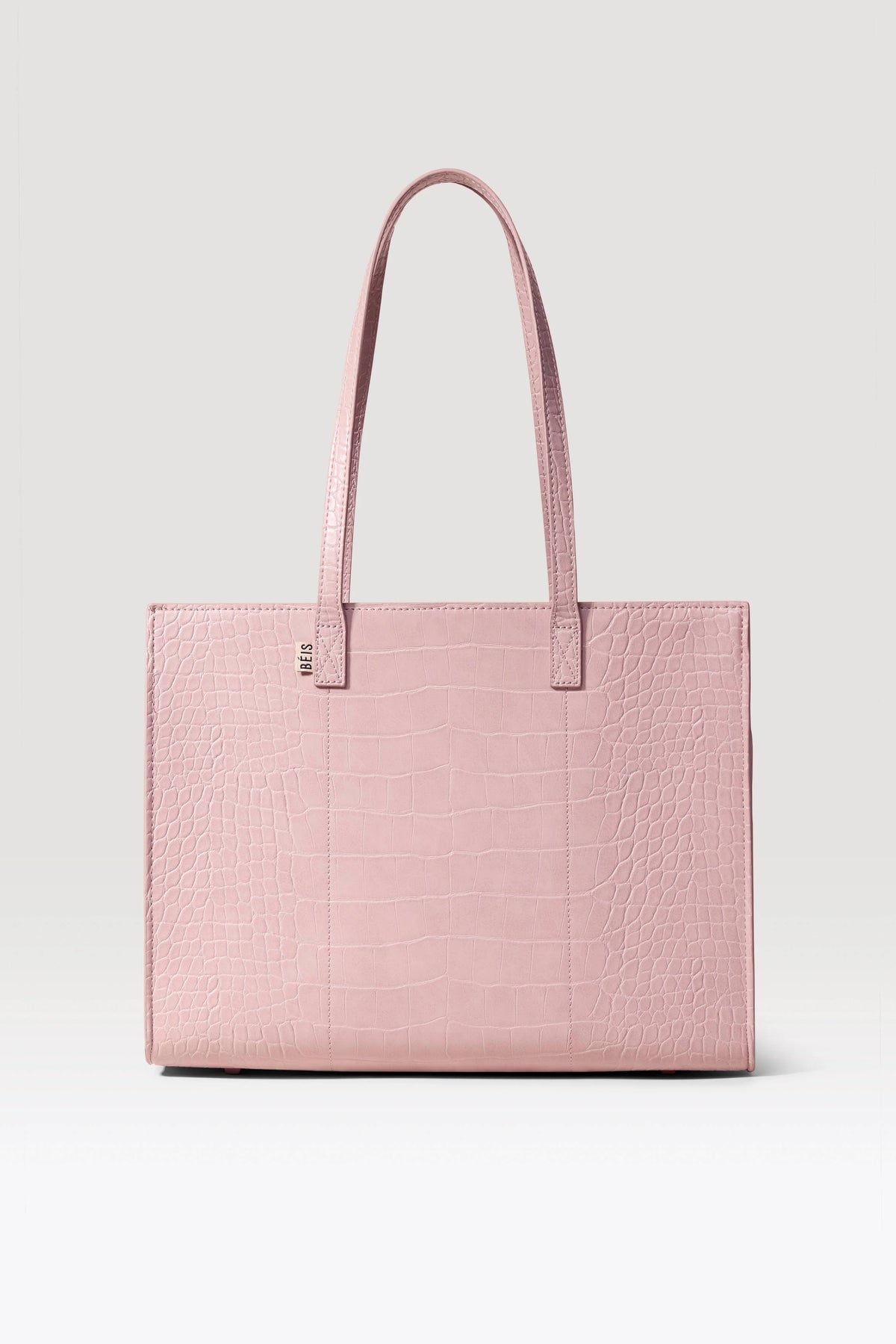 The Work Tote in Atlas Pink Croc