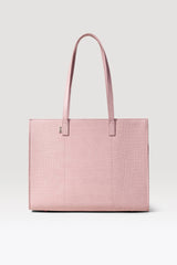 The Work Tote in Atlas Pink Croc