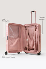 The Medium Check-In Roller in Atlas Pink